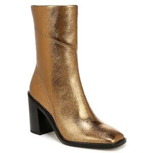 Franco Sarto L-Stevie Bronze Metallic Leather Heeled Boots